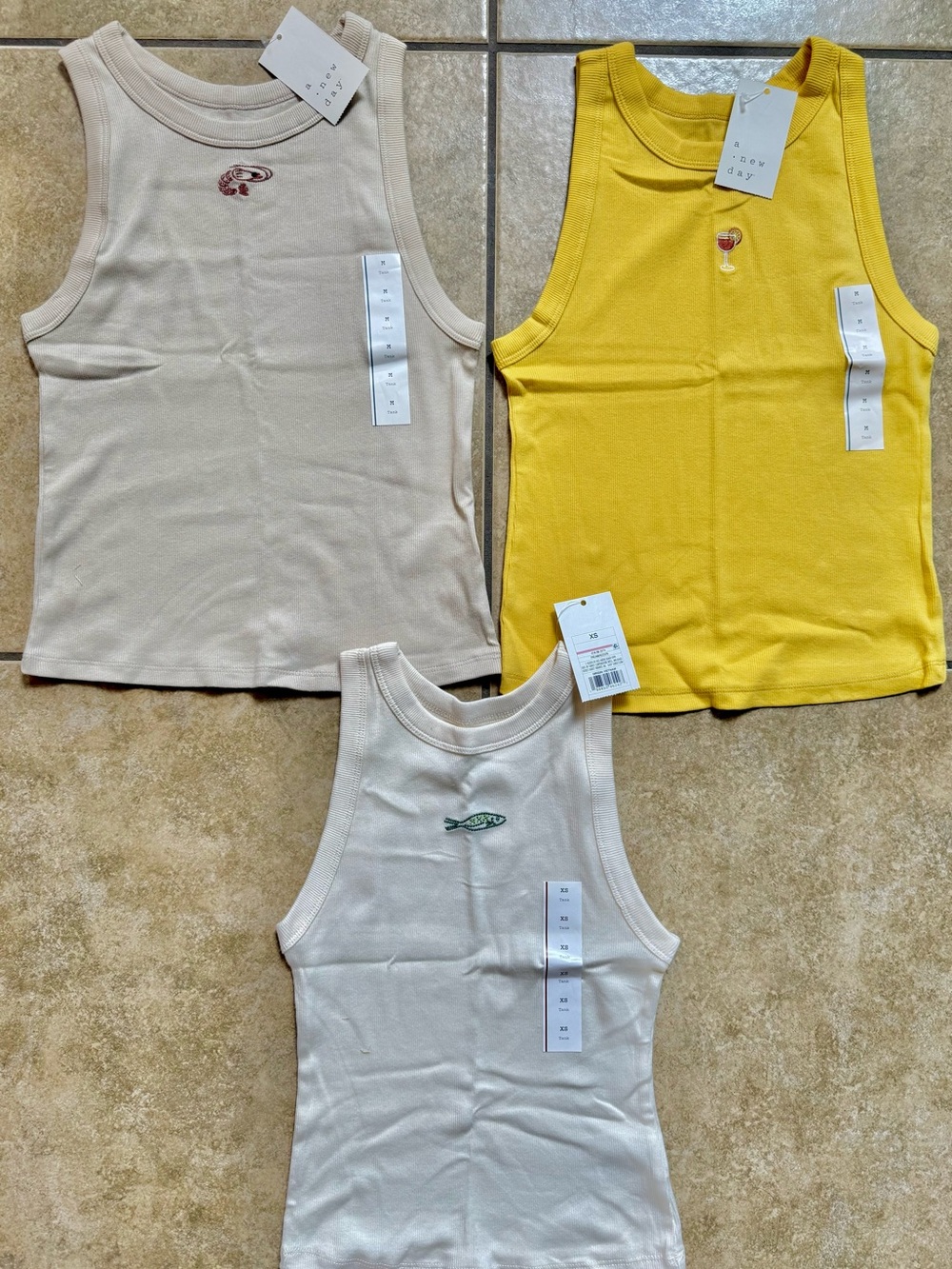 Ribbed Tank Tops A New Day 3-Pack Juniors Size Medium & XS New FAST SHIPPING